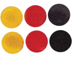 Oorkussens voor hoofdtelefoons - universeel - 40 mm - 3x 2 stuks / rood/zwart/geel