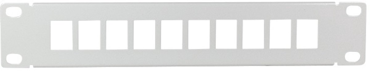 Image of 10'' Patch Panel voor 10 Keystone modules / grijs