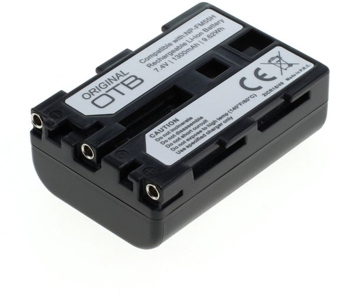 OTB Camera accu compatibel met Sony NP-FM30, NP-FM55H, NP-FM50 en NP-QM51 - 1300 mAh