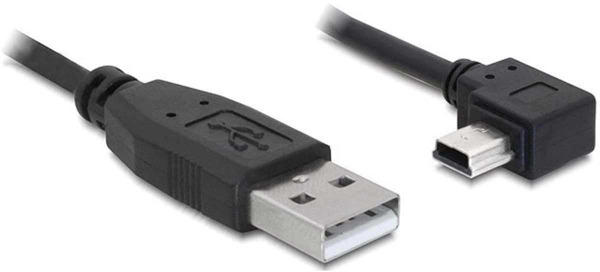 Delock - Mini USB 2.0 Kabel - Zwart - 0.5 meter