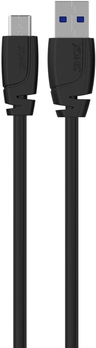 Sinox PRO USB-C - USB-A kabel | USB3.0 | tot 3A | zwart | 1 meter