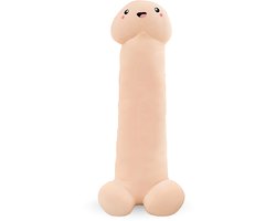 JustValue Penis Knuffel - 90 cm - Erotiek - Bodypillow - Piemel - Zacht - Kussen - Sex Toy - Beige - Vanille - Blank