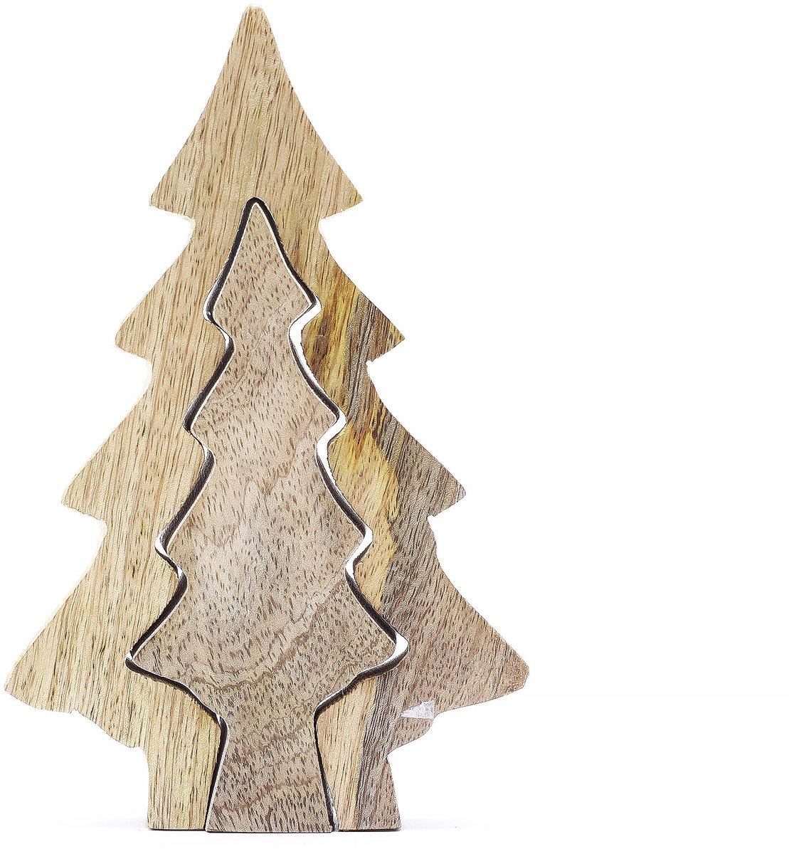 Verdwaald in het bos - Kleine boom in een boom Houten decoratie - 15x10cm - Decoratie Herfst - Winter - Kerst