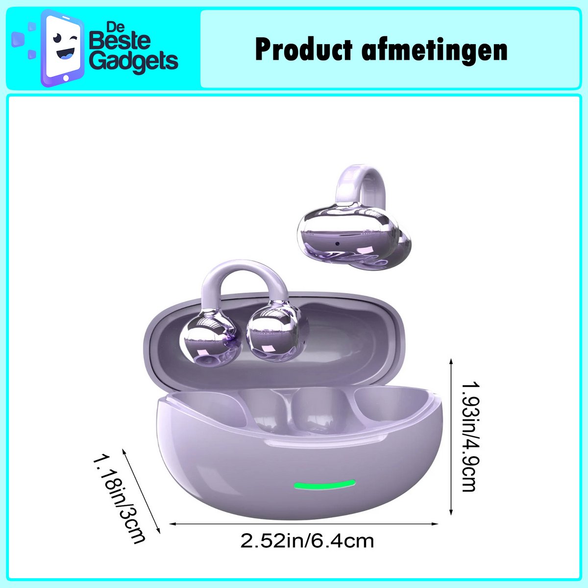 De Beste Gadgets OpenClip W18 - Draadloze sportoordopjes met oorclip