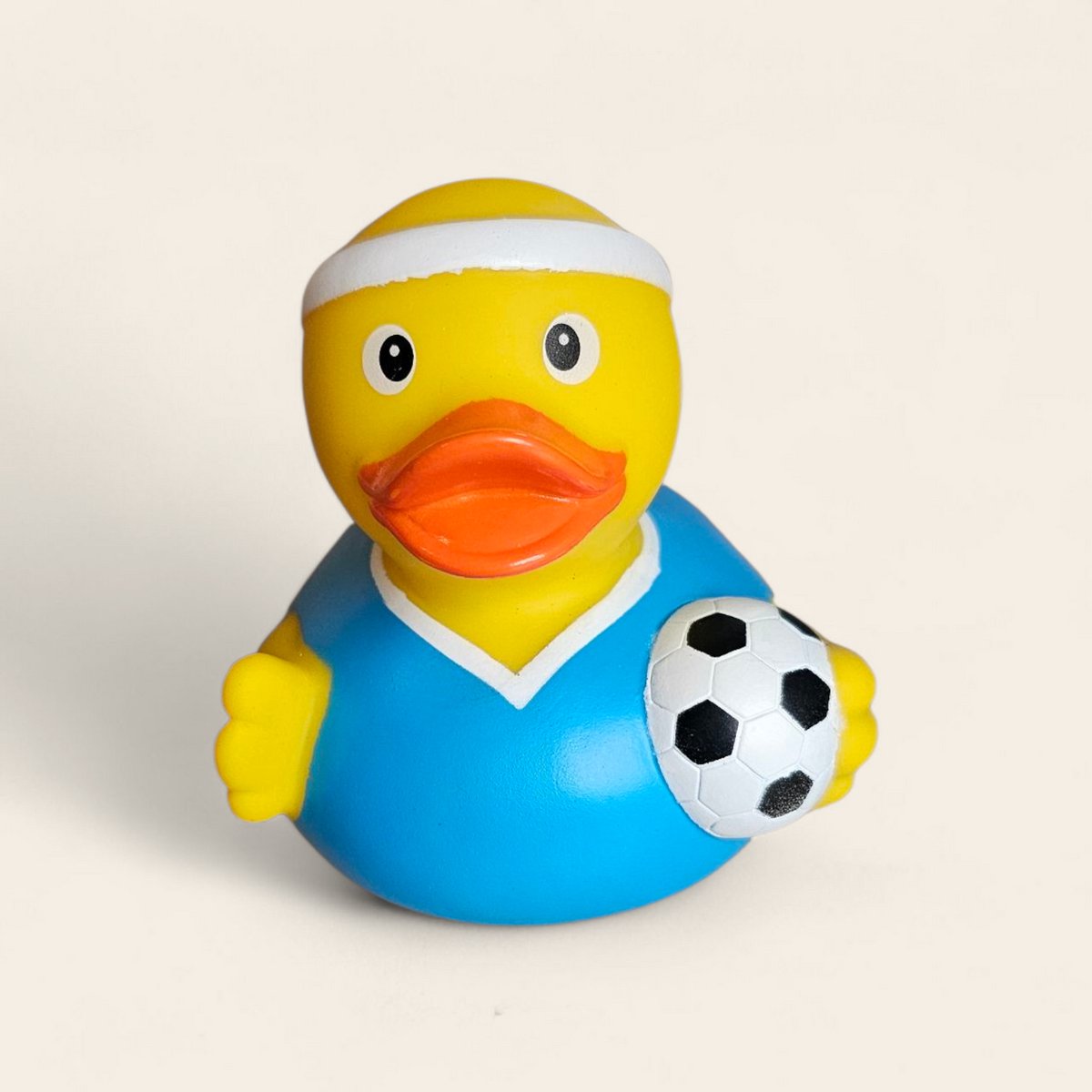 Badeend met voetbal
