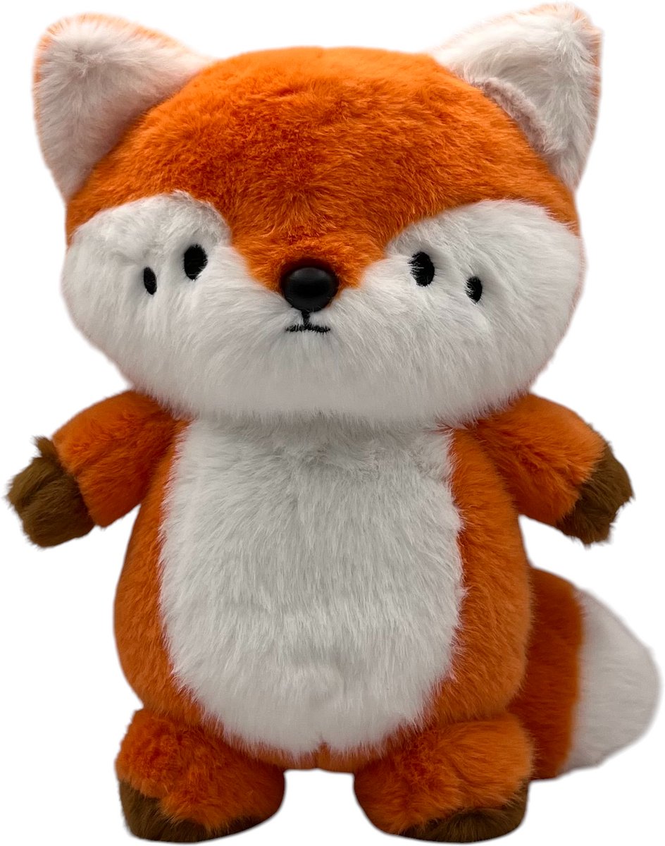 Fluffica – Vos Knuffel – Zachte Pluche – CE-gecertificeerd – Geschikt voor Baby’s & Kinderen – Lief Design – Knuffeldier – 23cm - Speelgoed