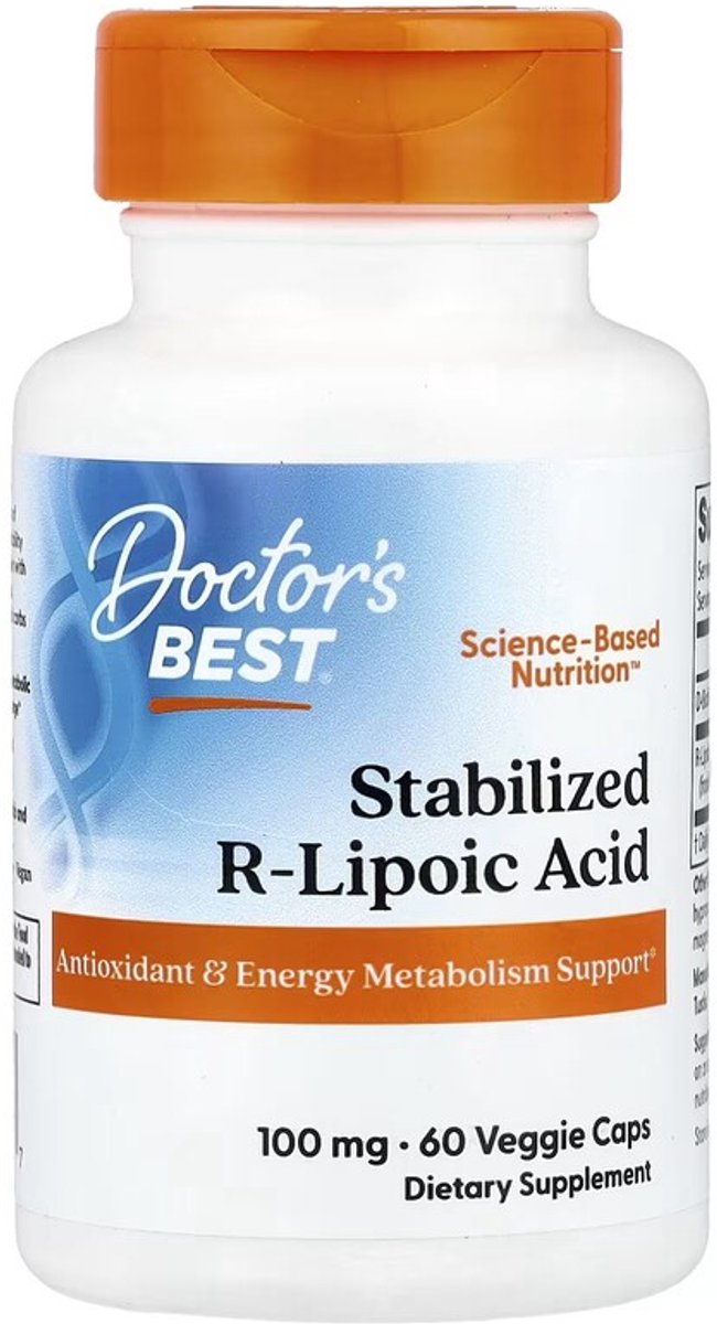Best gestabiliseerde r-liponzuur 100 mg (60 Veggie Caps) - Doctor's Best