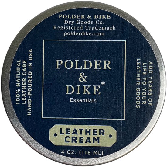 Foto: Polder dike leerverzorging 118ml leather cream leer creme leer wax leder vet leervet kleurloos