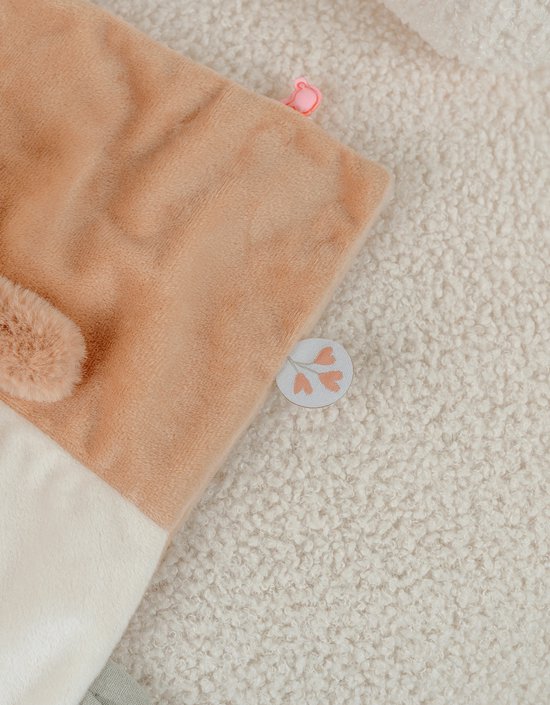 Noukie's - Knuffeldoekje - Tidou - Beer - Beige - 27cm op 27 cm van Noukie's — afbeelding 5