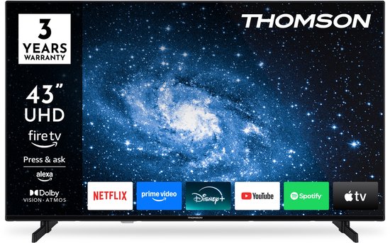 Téléviseur Smart LED UHD Fire de Thomson 43 pouces (109 Cm ) -43UF4S35-