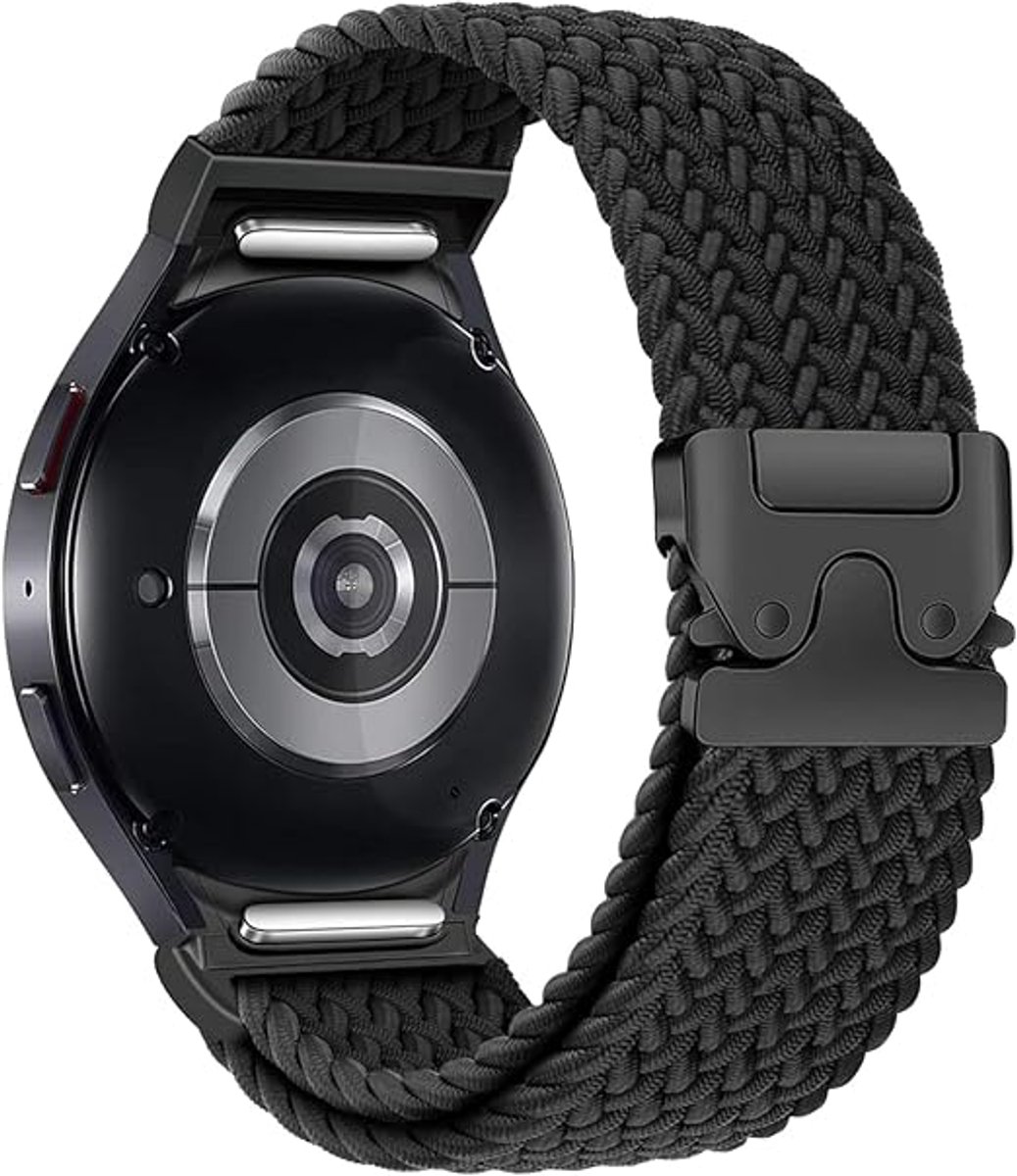 Geen Gap Nylon Gevlochten Band gescht voor Galaxy Watch 7/FE/6/5/4 40mm 44mm, Elastische Magnetische Gesp Band voor Galaxy Watch 6 Classic/4 Classic/5 Pro Herren Damen