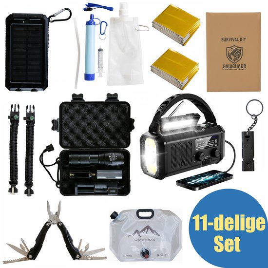 GaiaGuard Survival Kit XL – 11-delige Noodpakket