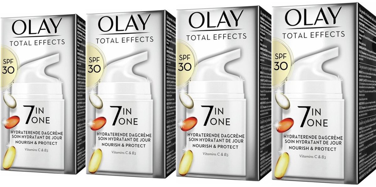 Olay Total Effects - 7-in-1 Dagcrème SPF 30 - 4 x 50 ml