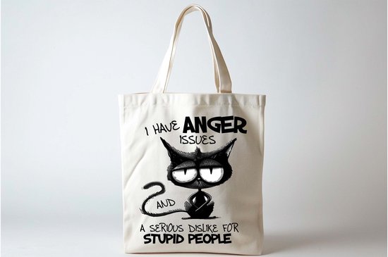 Sac fourre-tout Colère - Funny - SoFunny - Drôle - SoFunny - Sarcastique - Sarcastique - Sarcasme - Mignon - Cadeau - Cat - Kat