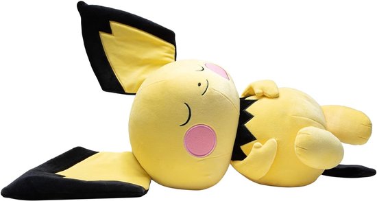 Pokémon | Pichu sleeping / slapend knuffel 45 cm - Jazwares