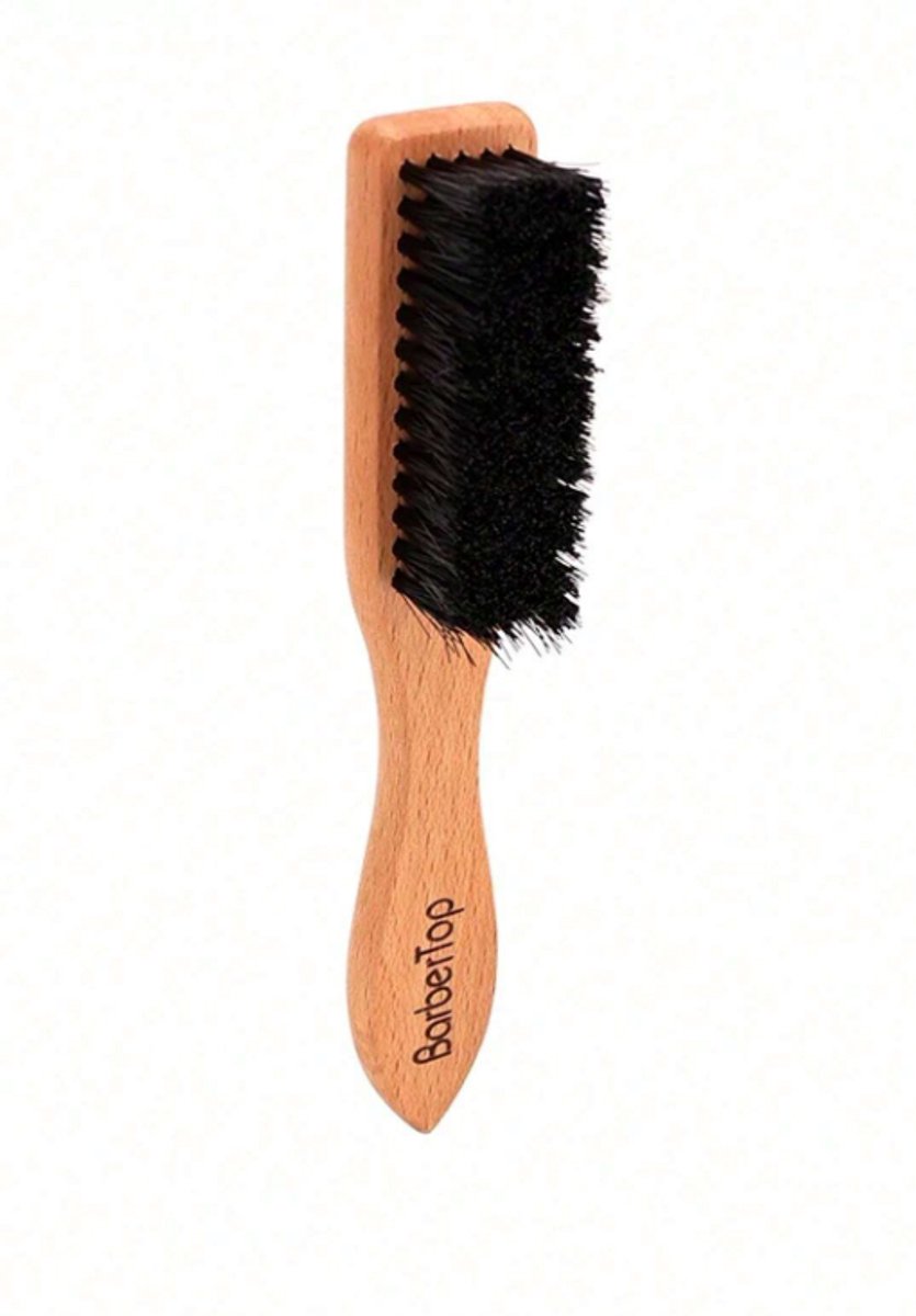 Brush| Barbertop |Heren Baardborstel | Natuurlijke Borstelharen | Zachte borstel | Haarreinigingsborstel| Beard Brush |Haar Verwijderen |Baard Snor & baardborstel| Baardborstel - Baardkam - Baardverzorging - Barbier | Naturel Houten Handvat