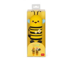 LEGAMI - 2-in-1 etui van zachte siliconen – Kawaii, penhouder, siliconen ritssluiting, pennenzak, potloden, markers, H 18,5 cm, BEE