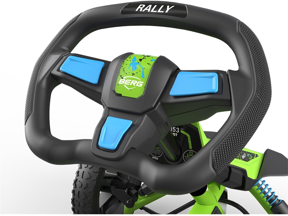 Bol.com BERG Rally DRT Green Skelter - Soundbox Race - Verstelbare stoel - Schokabsorberende off-road veren - 4+ Jaar - Groen aanbieding