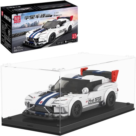 Mould King 27011 Speed Models - Dodge Viper - 388 onderdelen en vitrine - Past op bekende merken - bouwdoos