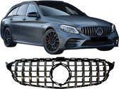 GT Grill Compatibel met Mercedes C-Klasse W205 2018-2021 Chrome