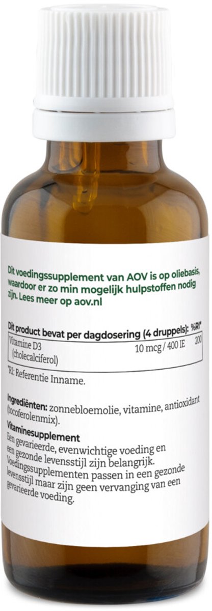 AOV - 408 Vitamine D3 druppels - 2 x 25 ml - Voordeelverpakking