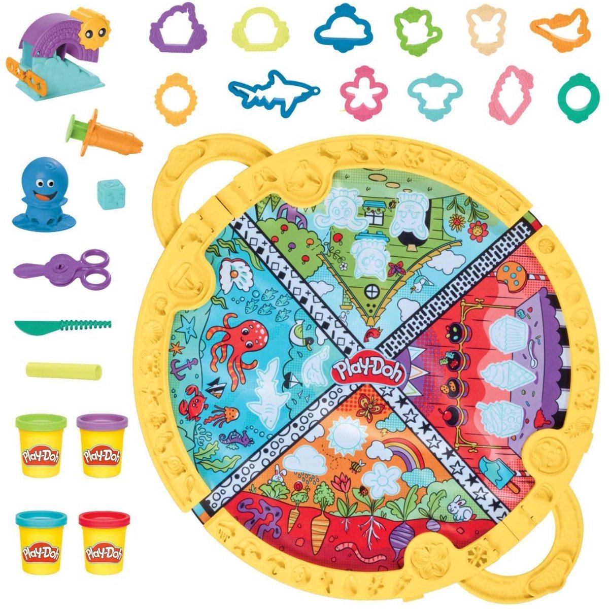 Play-Doh Opvouw en Meeneem Speelmat - Boetseerklei - 4 Play-Doh potjes - Eenvoudig op te bergen - Knutselen voor kinderen — afbeelding 10