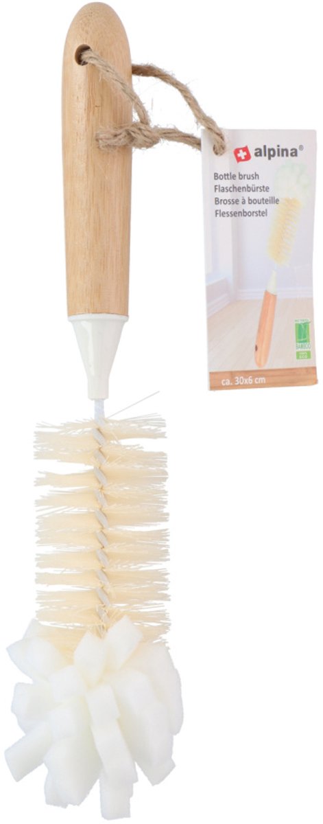 Alpina Bamboe Flesborstel - 30 x 6 cm, Blauw