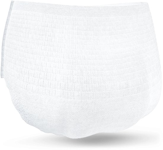 Een witte TENA Proskin Maxi incontinentiebroek, voor volwassenen.