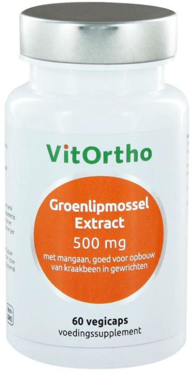 Vitortho - Groenlipmossel 500 mg - 2 x 60 capsules - Voordeelverpakking