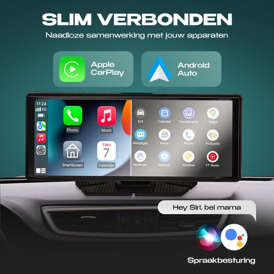 Mtronic 10.26 inch carplay scherm – draadloos – dashcam – achteruitrijcamera