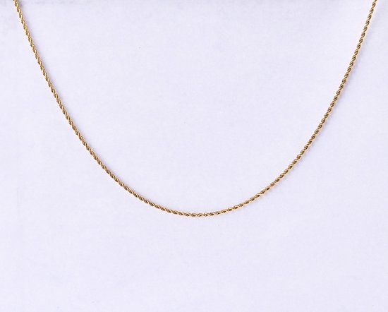 Colliers AB - Chaîne - Chaîne - Chaîne à maillons - Chaîne Goud - Or - Plaqué or - Gold or - 18 carats - 50 cm