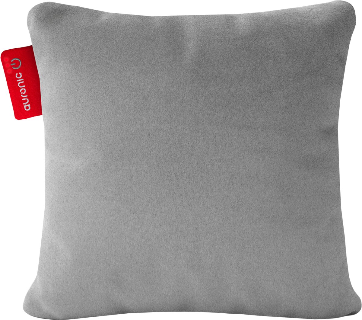 Auronic Warmtekussen - Classic - 45x45 - Draadloos- Oplaadbaar - Elektrisch kussen - Infrarood - Grijs