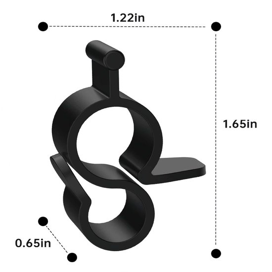 OUYLAF luifelhaken - haakjes - s vormige haken - luifel haken - camper accessoires - set van 40 - RV-haak - haakjes zwart - camper accessoires voor camper van OUYLAF — afbeelding 4