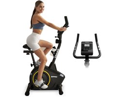 ZIPRO Boost Gold - Hometrainer - Elektromagnetisch - Tot 120 kg - Hartslagsensoren & Flessenhouder - Zwart/Goud