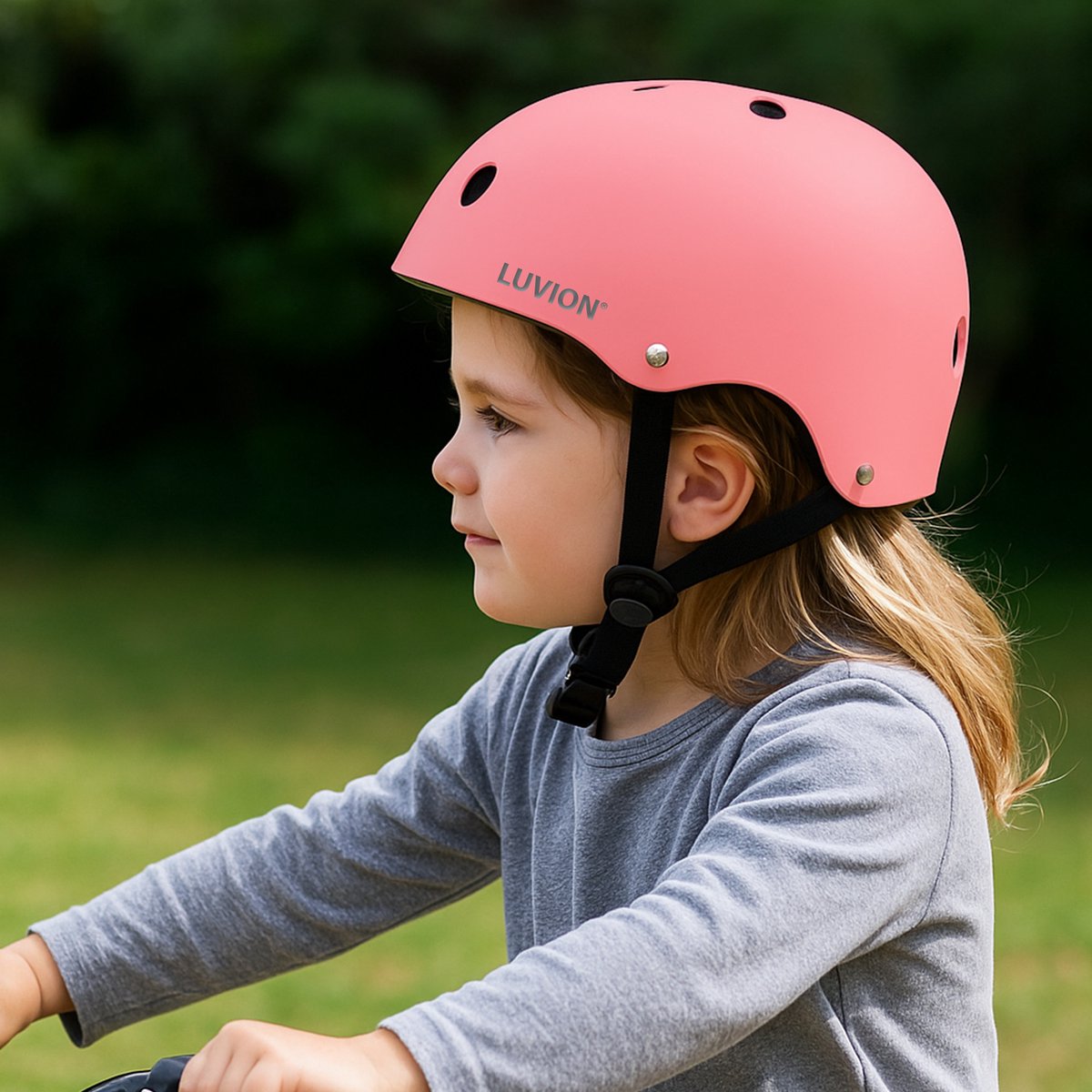 LUVION® Fietshelm Blush Pink - Fietshelm Kind - Roze - Maat S - 48-52cm – foto 2