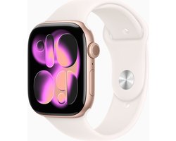 Apple Watch 11 - Wifi - 42mm - Rose Goudkleurig Aluminium Case with Light Blush Sport Band - M/L
