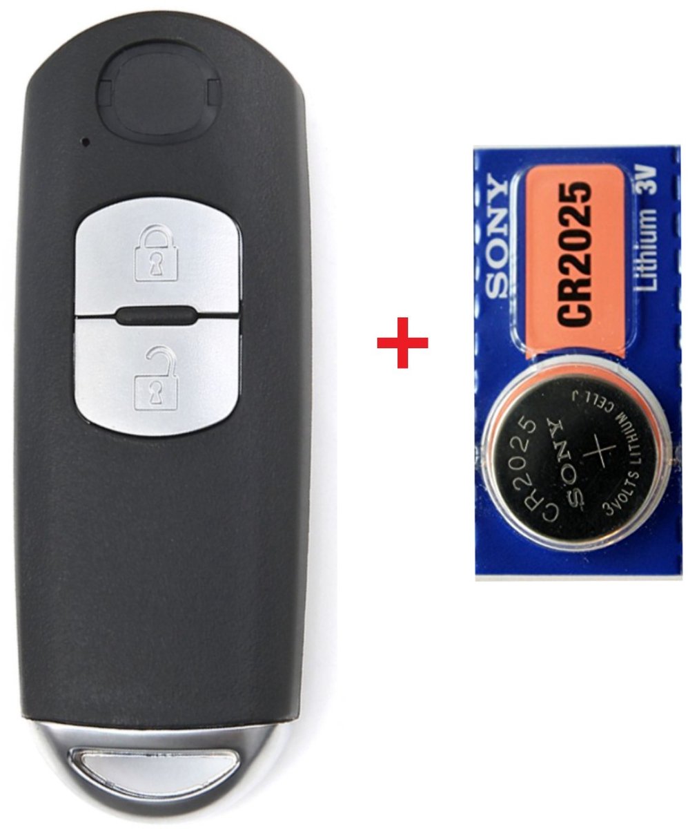 Autosleutel 2 Knoppen geschikt voor Mazda 2 / 3 / 6 / Mazda CX-3 / 5 / met batterij.
