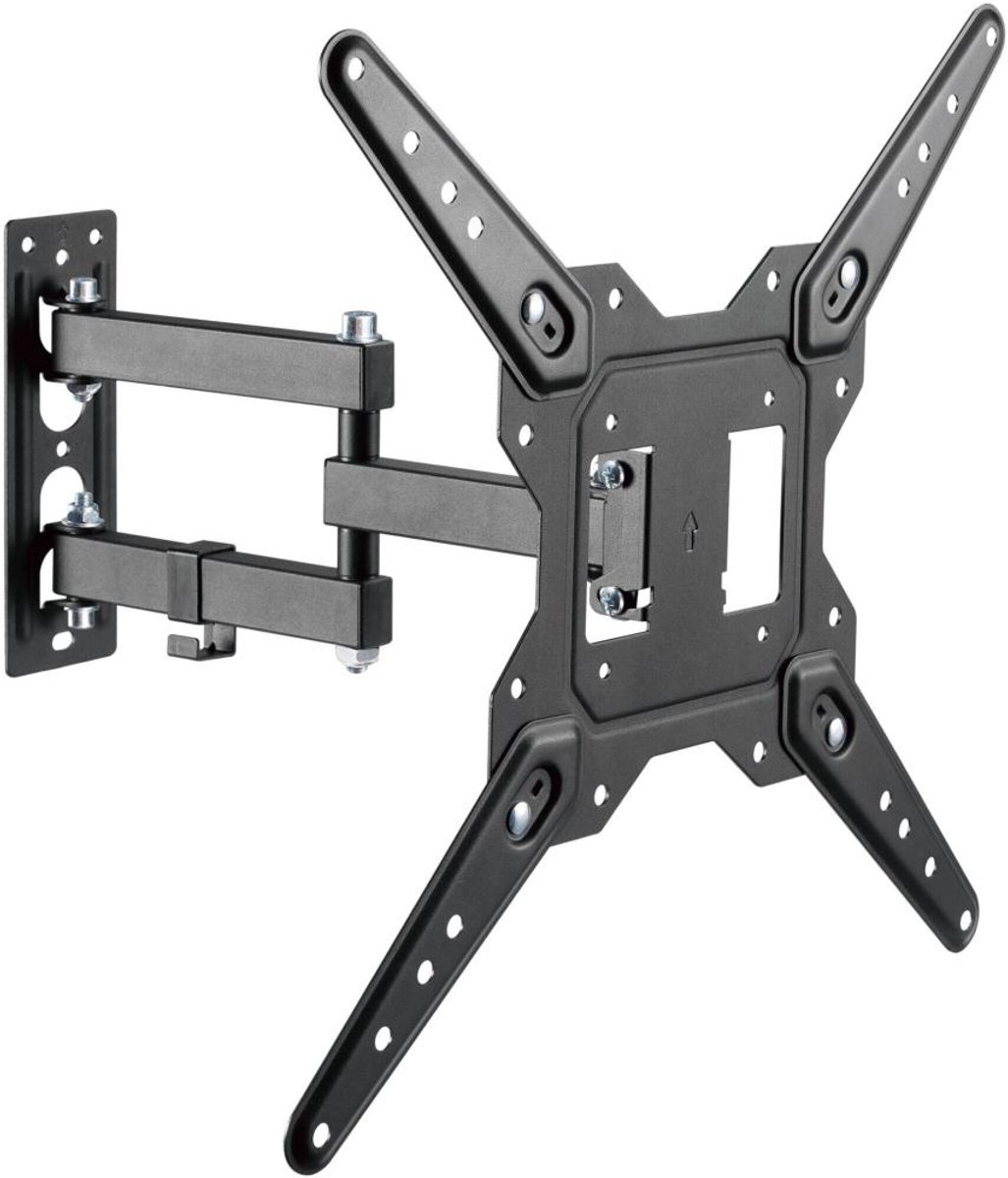 Serioux TV-muurbeugel SRXA-TV68-443 – Verstelbaar – Geschikt voor 23–55 inch – Tot 30 kg – Kantelbaar +3° tot −10° – Draaibaar +90° tot −90° – Zwart
