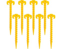 TOVBMUP 8 Stuks Haringen - Zeltheringen - 20 x 4,7 cm - Sterke grip, makkelijk in de grond te steken, niet gemakkelijk te breken - Geschikt voor camping, outdoor, strand en wandelen - Kunststof