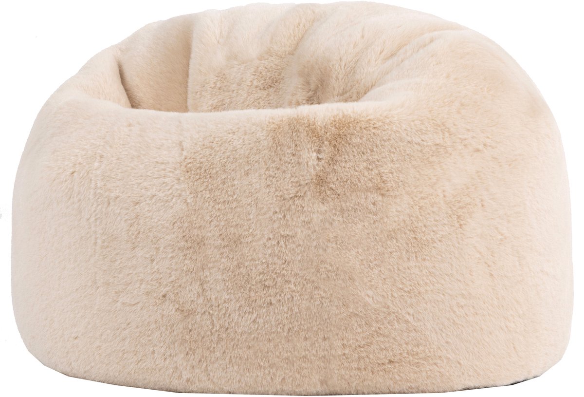 Icon Kingston Kinderzitzak Stoel - Fluffy Pluche Imitatiebont - Crème