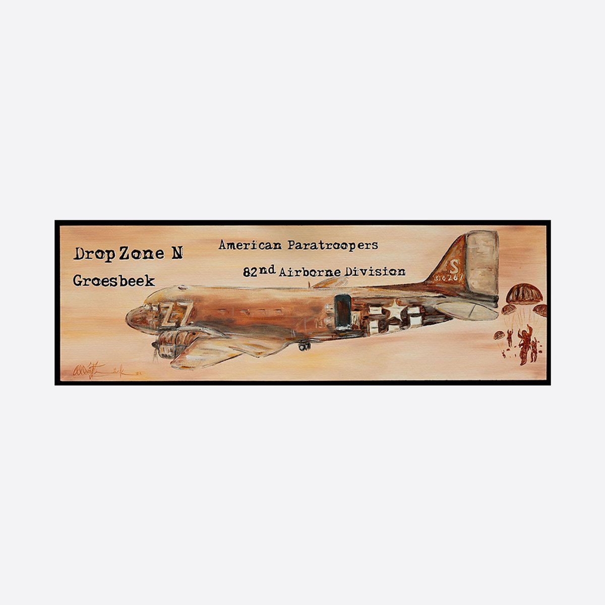 Zeefdruk Airborne Collection - Drop Zone N - Groesbeek