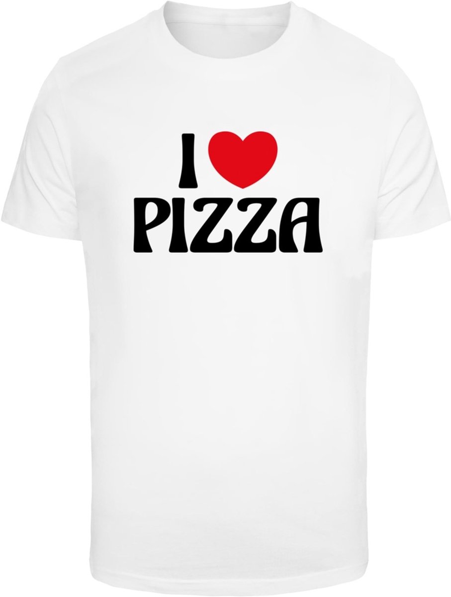 Mister Tee Love Pizza Heren Tshirt S Wit