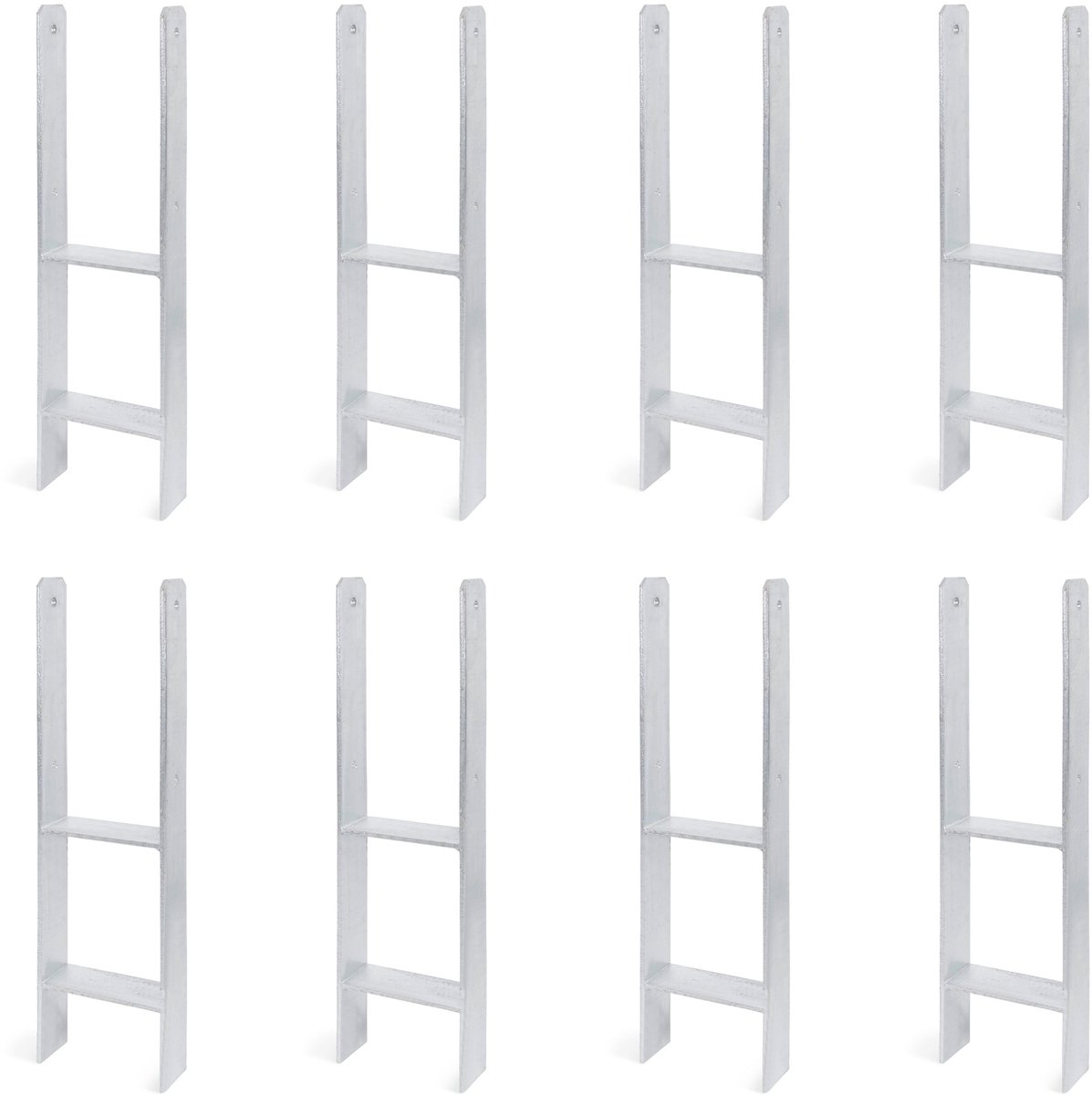 Alberts 8 x H-paaldrager, 141x600 mm, materiaaldikte 6 mm, diepte 60 mm, thermisch verzinkt