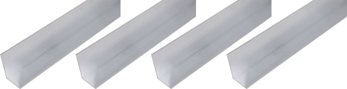 Alberts 4 x BA-Profil, hoekprofiel, aluminium, naturel, 40 x 70 x 3 mm, lengte 1 m