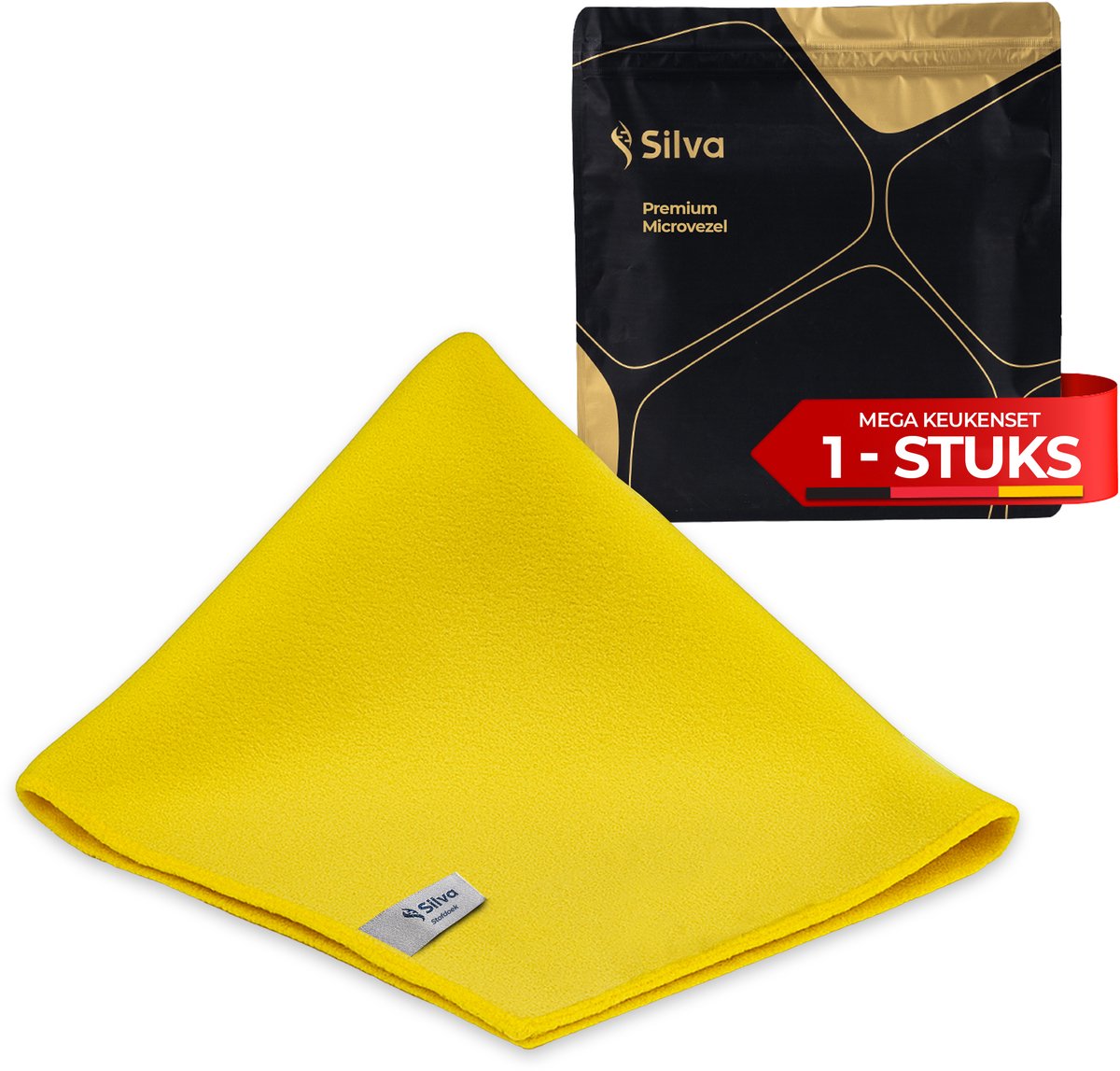 Silva Microvezeldoekjes - Stofdoek - Plumeaus - Geel - Droogdoek - 40x40 cm