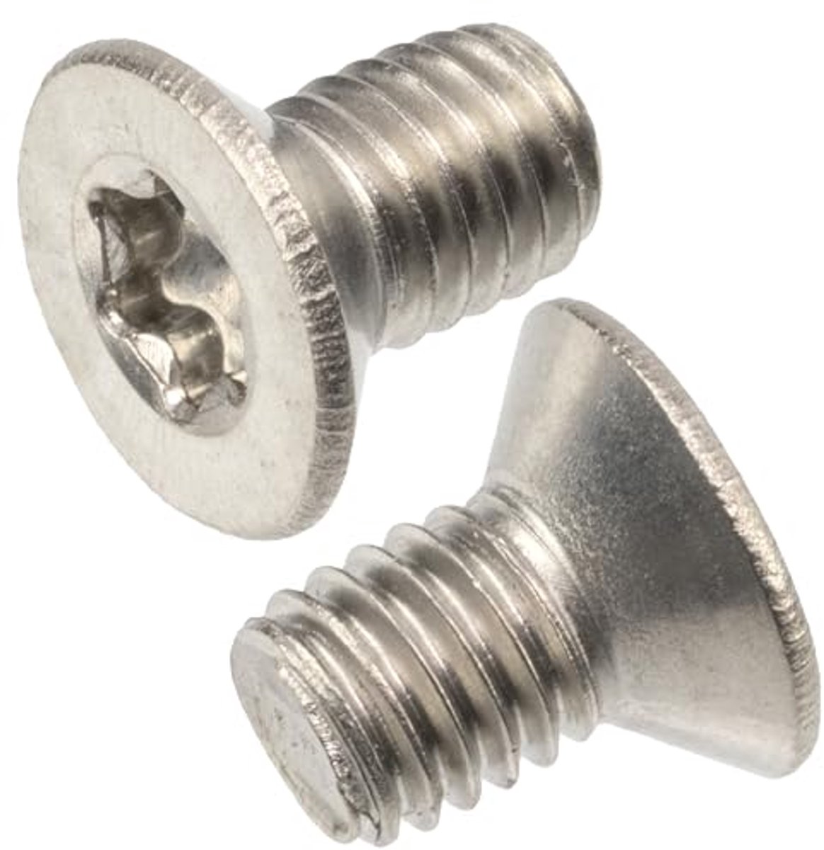 C18875 - Set van 10 metalen schroeven M5x8mm met T25 sterafdruk - staal - zilver
