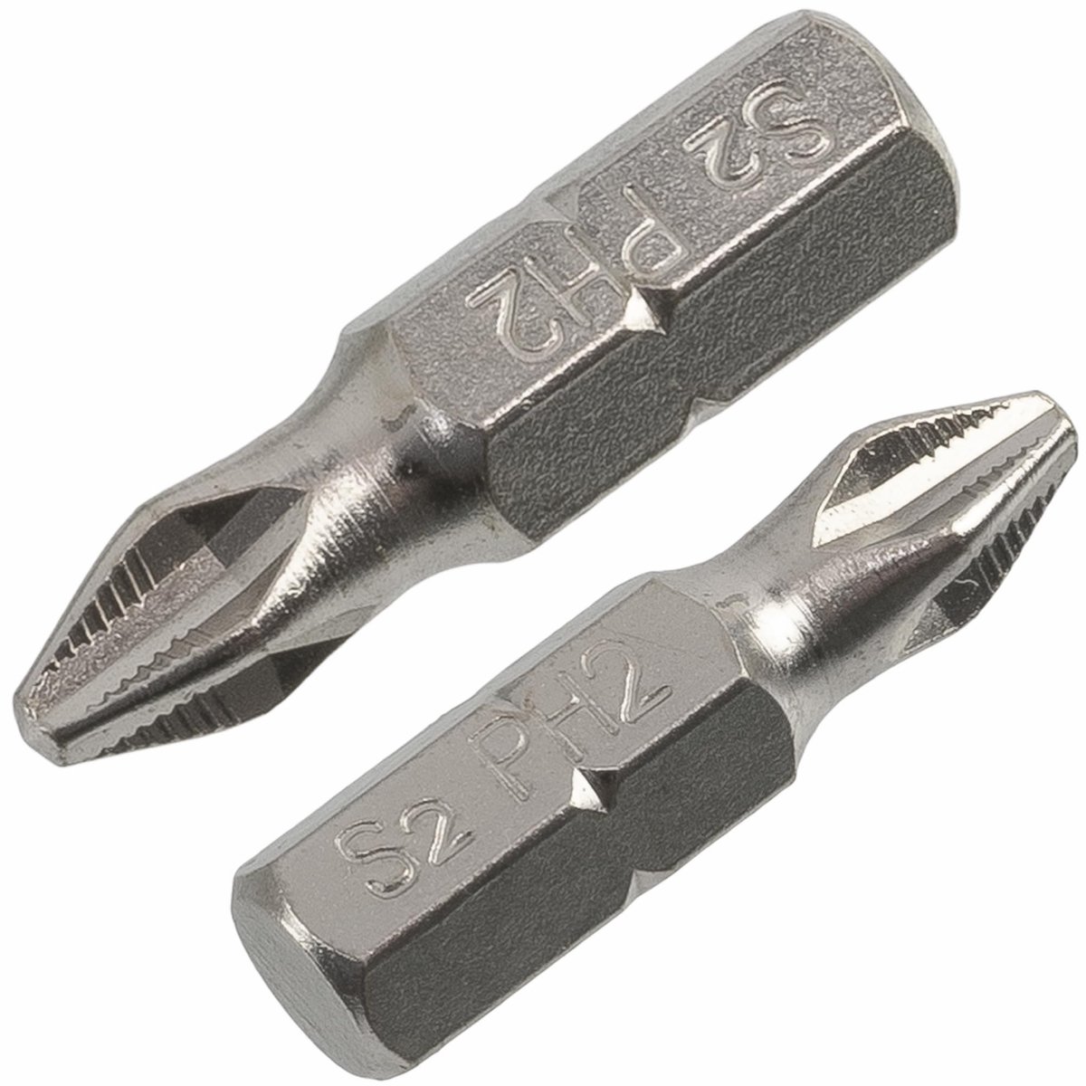 C77189 - Set met 20 schroefbits PH2 x 25 mm - Hexagonal aandrijving - Staal