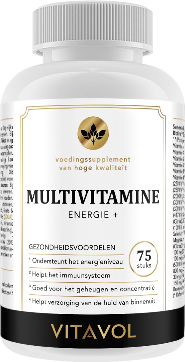 VITAVOL - Multivitamine Energie+ 75 Stuks voor 75 Dagen