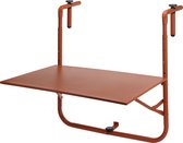 Balkontafel Inklapbaar – hangtafel balkon-62.5x60x84cm- matterracotta klaptafel – verstelbare tafel-outdoor-Hangend Balkontafels Opklapbaar Hangtafel – Vouwtafel Wandtafel Inklapbare Tafel – Bijzettafel