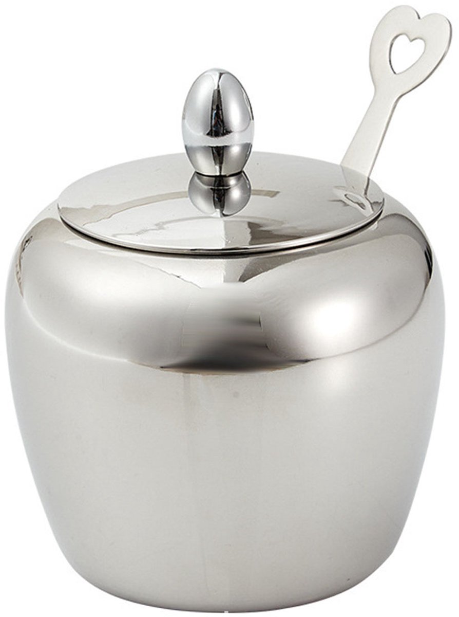 Bewaarblik - Voorraadpotten - Transparant Glasdekkel - 1 - Keuken, Zilver